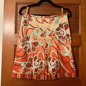 LOFT Multicolor Patterned Skirt